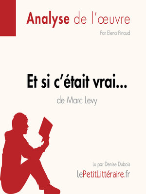 cover image of Et si c'était vrai... de Marc Levy (Analyse de l'oeuvre)